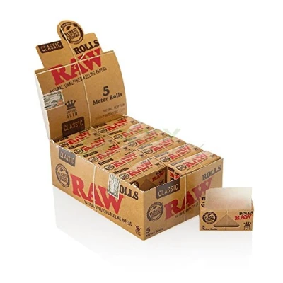 Imagen de RAW rollos clásicos de tamaño king size 3 metros, papel natural sin refinar, 6 (6)