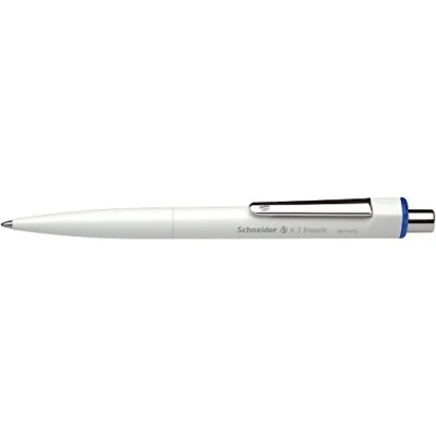 Imagen de Schneider 3273 bolígrafo retráctil para instrumentos de escritura K 3 Biosafe, M, azul, barril blanco, 1 unidad