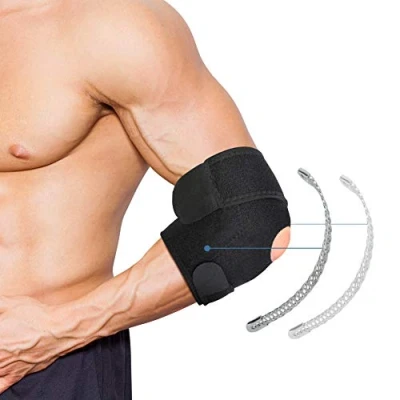 Imagen de Codera Ajustable, Deportivas, Epicondilitis, Tendinitis con Estabilizadores Dobles de Resortes, Codo Soporte Brace, Tenista para Esguince Artritis Alivio del Dolor