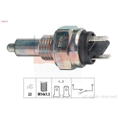 Imagen de EPS 1.860.015 Interruptor, piloto de marcha atrás Made in Italy OE Equivalent RENAULT: Super 5 Hatchback, 21 Berlina, CITROËN: BX AX