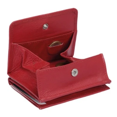 Imagen de Cartera Monedero pequeña de Piel, Estilo Box para señores y señoras Bloqueo RFID LEAS, Piel auténtica, Rojo &#039;&#039;LEAS Special Edition&#039;&#039;