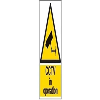 Imagen de vsafety 63002bc s &quot;CCTV en funcionamiento&quot; alerta General señal, autoadhesivos, vertical, 300 mm x 400 mm, color negro/amarillo