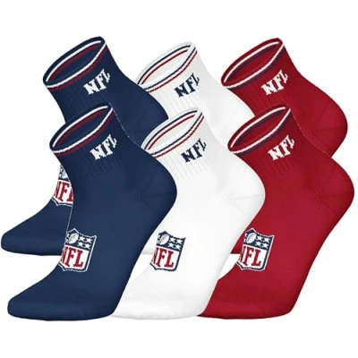 Imagen de NFL Calcetines deportivos unisex Shield de 6 unidades (6 unidades)
