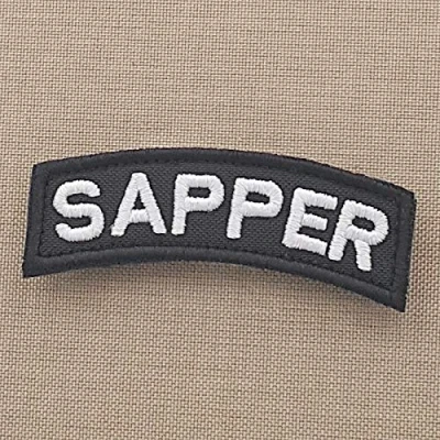 Imagen de Sapper Army Engineer Shoulder Tab Morale Tactical Fastener Patch