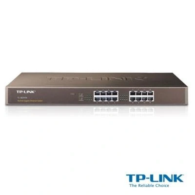 Imagen de TP Link TL SG1016 Switch Ethernet Gigabit 16 Puertos, No gestionable, Plug&amp;Play, Carcasa Metálica,Montaje en Rack, Sin Ventilación, Silencioso