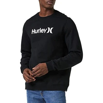 Imagen de Hurley M OAO Solid Crew Fleece Sudadera, Black, Hombre