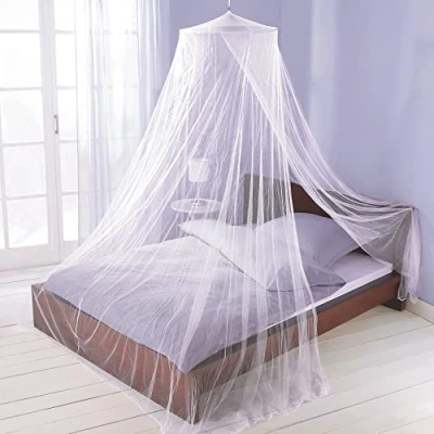 Imagen de Mosquitera Cama matrimonio y o cuñas de bebés Universal Color Blanco, Portátil se puede utilizar para decorar la habitación prevenir insectos (para todos los tamaños)