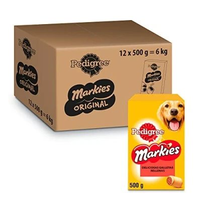 Imagen de Pedigree Markies Galletas para Perro Rellenas (Pack de 12 x 500g)