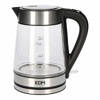 Imagen de Hervidor de Agua Eléctrico con Luz LED EDM 1850 2200 W Cristal 1,7 L