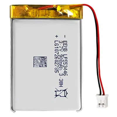 Imagen de EEMB Lithium Polymer batería 3.7V 900mAh 553446 Paquete de Recargable Lipo con Conector JST para VXI Blue Parrott: confirme la polaridad del Dispositivo y Antes Comprar
