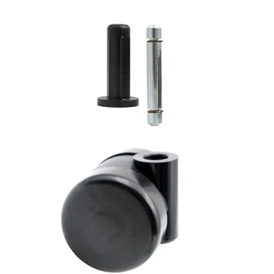 Imagen de Design61 Juego de 4 ruedas universales para muebles, diámetro 35 mm, giratorias con manguito + pasador