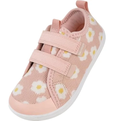 Imagen de IceUnicorn Barefoot Calzado Descalzos Niños Niñas Minimalistas Amplia para Ligeros y Deporte Transpirables Zapatillas Ligeras Flexibles de Trail Shoes(Rosa Desnudo, 27EU)