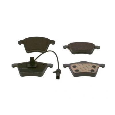 Imagen de BOSCH 0 986 424 780 Juego de pastillas freno Low Metallic con sensor desgaste incorporado Chapa antichirridos, clip émbolo