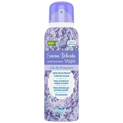 Imagen de Vagisil Esencias Delicadas, Desodorante Íntimo Femenino En Spray, Higiene Íntima Diaria, Lila de Primavera, 125 ml