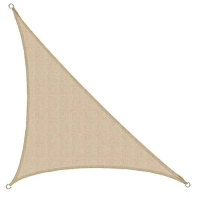 Imagen de AMANKA Toldo UV HDPE 3x3x4,25 Vela de Protección Solar Triangular Techo Balcón Jardín Beige