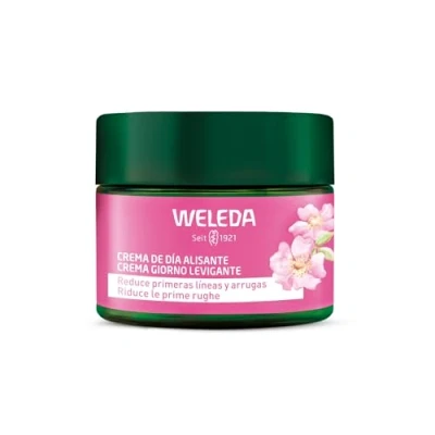 Imagen de Weleda Crema de Día Alisante Rosa Mosqueta y Té Blanco, Reduce Líneas Expresión Arrugas, Aumenta la Hidratación, Fórmula No Comedogénica Dermatológicamente Testada 40 ml