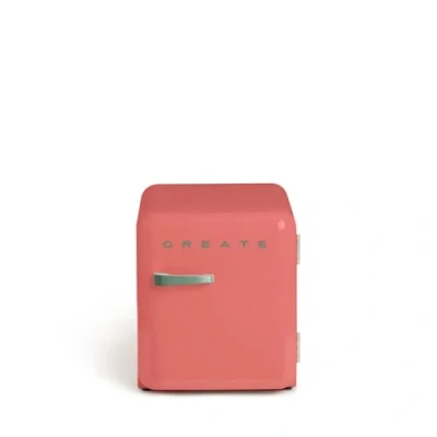 Imagen de CREATE / RETRO FRIDGE 50 SAGE/Frigorífico terracota maneta verde sage 85W, minibar, un estante, diseño retro, cm, dos repisas, capacidad de 48L, bajo consumo, 50x44x49,8 cm
