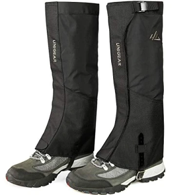 Imagen de Unigear Polainas para Exteriores, Impermeables, Senderismo, protección de piernas Bicicleta, Trekking, Ajustable, Transpirable
