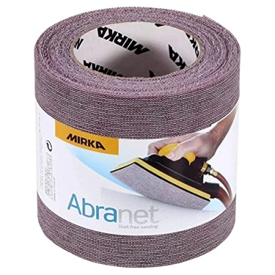 Imagen de Mirka Abranet rollo de lijado neto 115 mm x 10 m Velcro / grano P400 1 para lijar madera, masilla, barniz, plástico 545BY001413R
