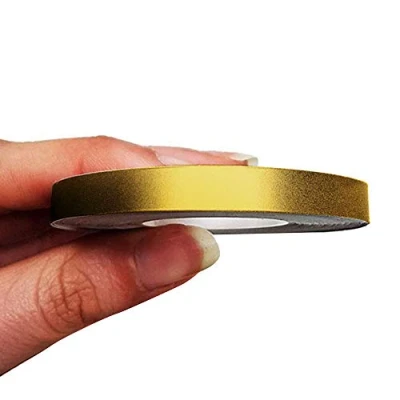 Imagen de 4R Quattroerre.it 10478 Franjas Trim Tiras Adhesivas para Coche, Oro, 7 mm x 10 MT