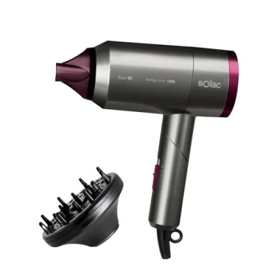 Imagen de Hair &amp; Go Ionic 1800 Secador plegable 2000W consumo Sistema iónico 2 velocidades y temperaturas Golpe de aire frío Mango Secado ultrarápido Cable 1.8m