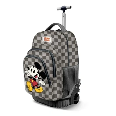 Imagen de Disney Trolley GTS FAN, 32 x 47 cm, Capacidad 39 L, Mickey Gris Ajedrez