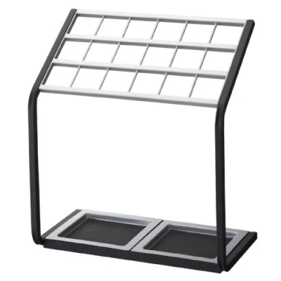 Imagen de YAMAZAKI Soporte de Paraguas Metal 18 Ranuras, Aleación Acero, Negro, Talla única