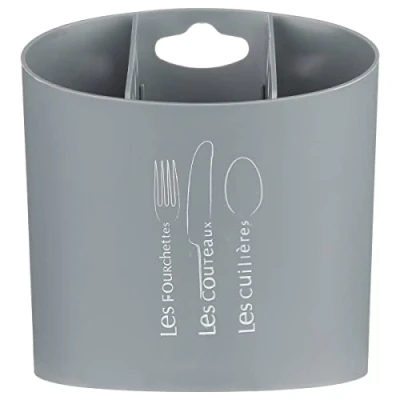 Imagen de 5five escurridor de cubiertos 3 compartimentos gris