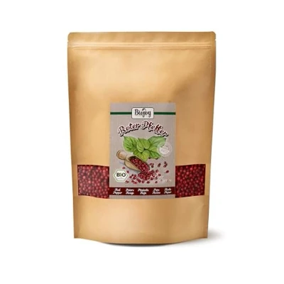 Imagen de Biojoy Pimienta rosa en grano BÍO (1 kg), entera y seca, sin aditivos, ideal para molino (Schinus terebinthifolia)