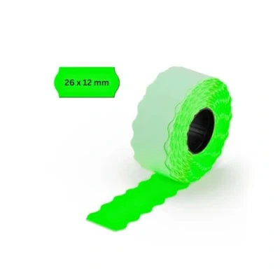 Imagen de POKORNYS etiquetas autoadhesivas para etiquetadores de precios (verde/26 x 12 mm), despegables, etiquetado con precio, fecha... (Retirable, 9000 etiquetas)