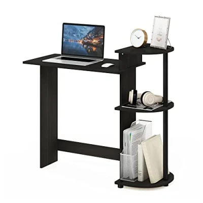 Imagen de Furinno Compact Escritorio, Madera, Negro/Gris, Talla única