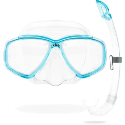 Imagen de Cressi Combo Set Estrella + Mexico Conjunto Combinado de máscara Buceo y Snorkel, Unisex Adulto, Transparente/Aguamarina, Talla Única