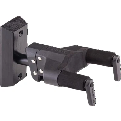 Imagen de Hercules GSP38WBK PLUS Colgador de pared para guitarra con base madera negra y AGS mejorado