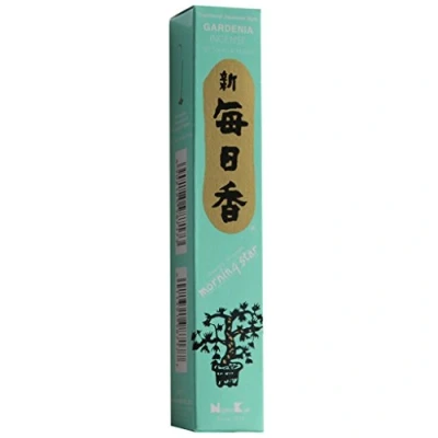 Imagen de Varillas de incienso japonés Morning Star con perfume gardenia, Nippon Kodo, 50 varillas, incluye soporte
