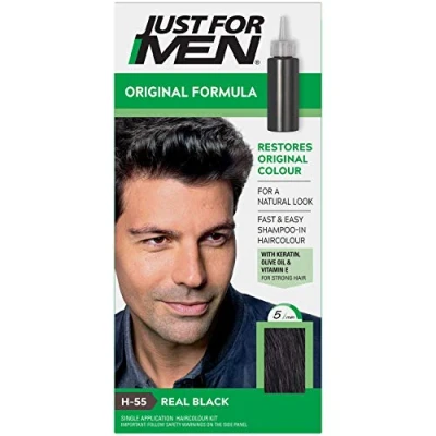 Imagen de Just for Men Coloración Semipermanente, H55 Negro Real