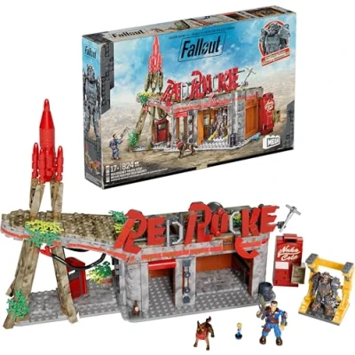 Imagen de MEGA Fallout Figuras de acción y Juguetes construcción, Parada Camiones Red Rocket con 824 Piezas, 2 Personajes articulados Accesorios, para coleccionistas, HXT00
