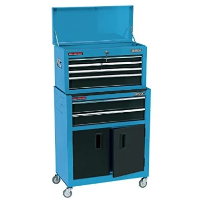 Imagen de DRAPER 19563 Armario de ruedas y caja herramientas (61 cm), color azul