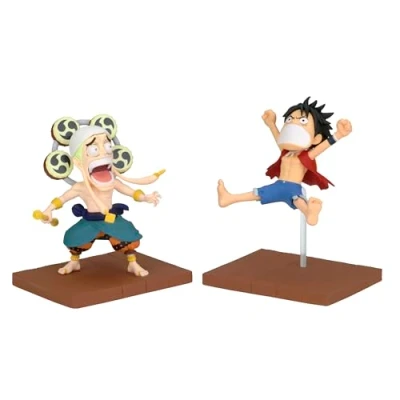Imagen de Banpresto Figura de Acción Monkey D. Luffy &amp; Enel One Piece World Collectable Log Stories 8 cm BP89838P Multicolor coleccionable Ideal para los fanaticos del Anime