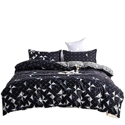 Imagen de Ropa de Cama Galaxia Espacio Universo Planeta Funda Nórdica 3 Piezas, Juego Edredón Estético Comprobado y 2 Fundas Almohada (Negro,Cama 135/150 (220 x 240cm))