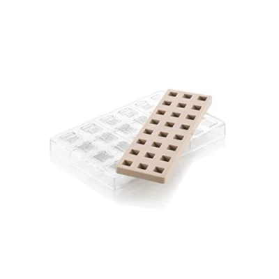 Imagen de Silikomart KIT QUADRO 01 CH015 MOLDE DE TRITAN 25 X H 15 MM + ICH015 SILICONA N. 24