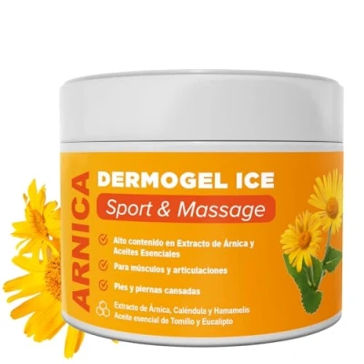 Imagen de QKnatur Árnica Dermo Gel ICE 300 ml Crema de No Grasa con Efecto Frio. Acción Intensa Ideal para Masaje Deportivo, Muscular y Articular. Fórmula Natural.