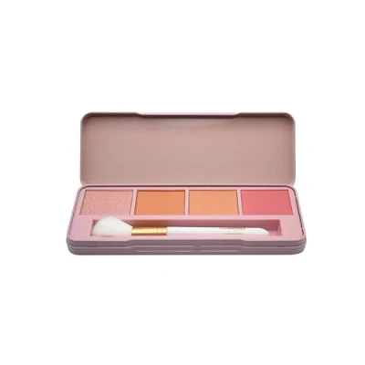 Imagen de bonvoyage Essentials Radiant, Colorete, Rubor,Paleta de Blush con 4 Colores, Colorete Mate y Perlado una Brocha Facial, Set Maquillaje Profesional, para Mujeres