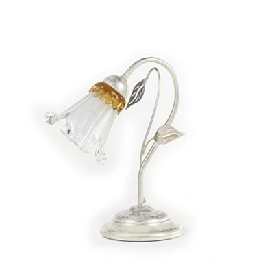 Imagen de ONLI 4998/L Lámpara de mesa, blanco/plata/oro, metal; cristal