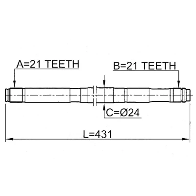 Imagen de FEBEST 0212 QG15LH Árbol de transmisión Eje delantero, izquierda 431