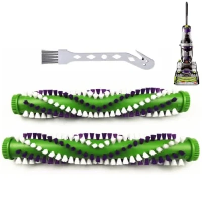 Imagen de Cepillo de limpieza alfombras, pieza repuesto compatible con Bissell ProHeat 2X Revolution Pet Pro 3432 3588F 1986 1964 19862, número montaje #1611133 (2 unidades, verde)