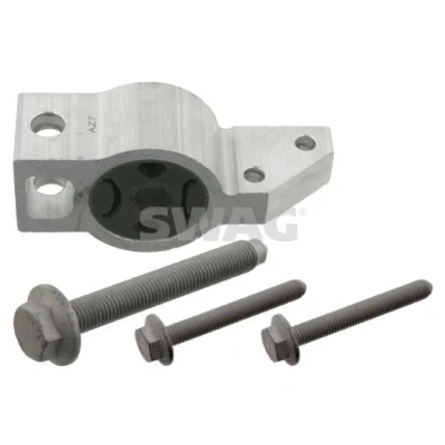Imagen de SWAG 32 93 2542 Silentblock Brazo de Suspension con material fijación Eje delantero, izquierda, debajo, posterior Caucho VOLKSWAGEN: Golf 5