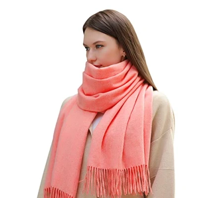 Imagen de MASADA Bufanda de invierno para mujer cálida y suave XXL 200 x 70 cm Durazno