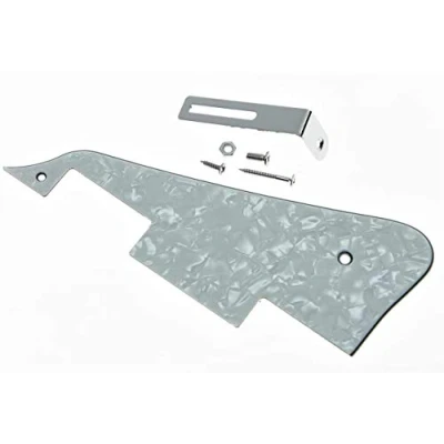 Imagen de Dopro White Pearl LP Golpeador de guitarra con soporte cromado para Epiphone Les Paul
