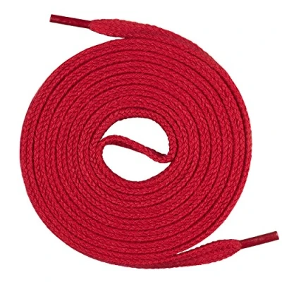 Imagen de Un par de cordones Monte Swiss © Premium, 100% algodón, resistentes a roturas, 7 mm ancho, entre 45 y 200 cm longitud, Unisex, rojo,