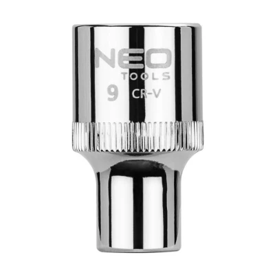 Imagen de NEO TOOLS 08 009 Piezas insertables de llave cubo 1/2 3124 9 mm Acero cromo vanadio SuperLock